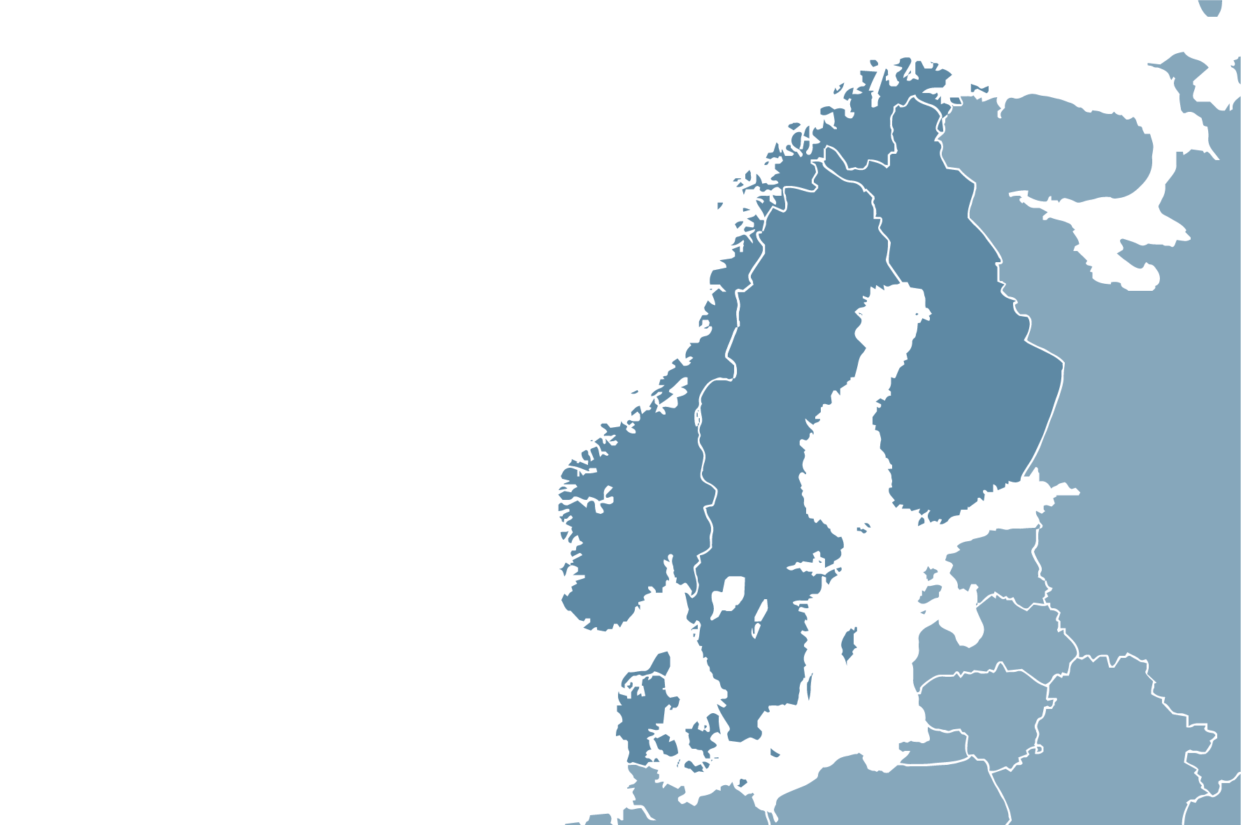 Map of the Nordics